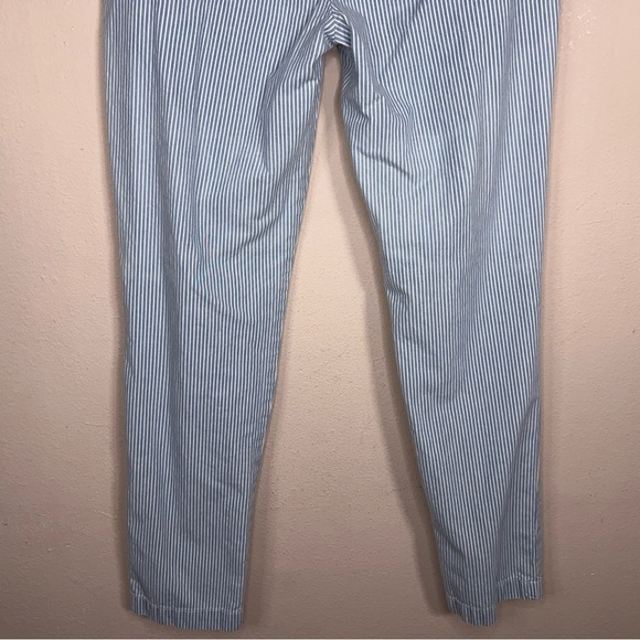 Size 0 Gap Brand Straight Leg Ankle Stripes Preppy Cotton Coastal Khakis By Gap - Picture 4 of 13